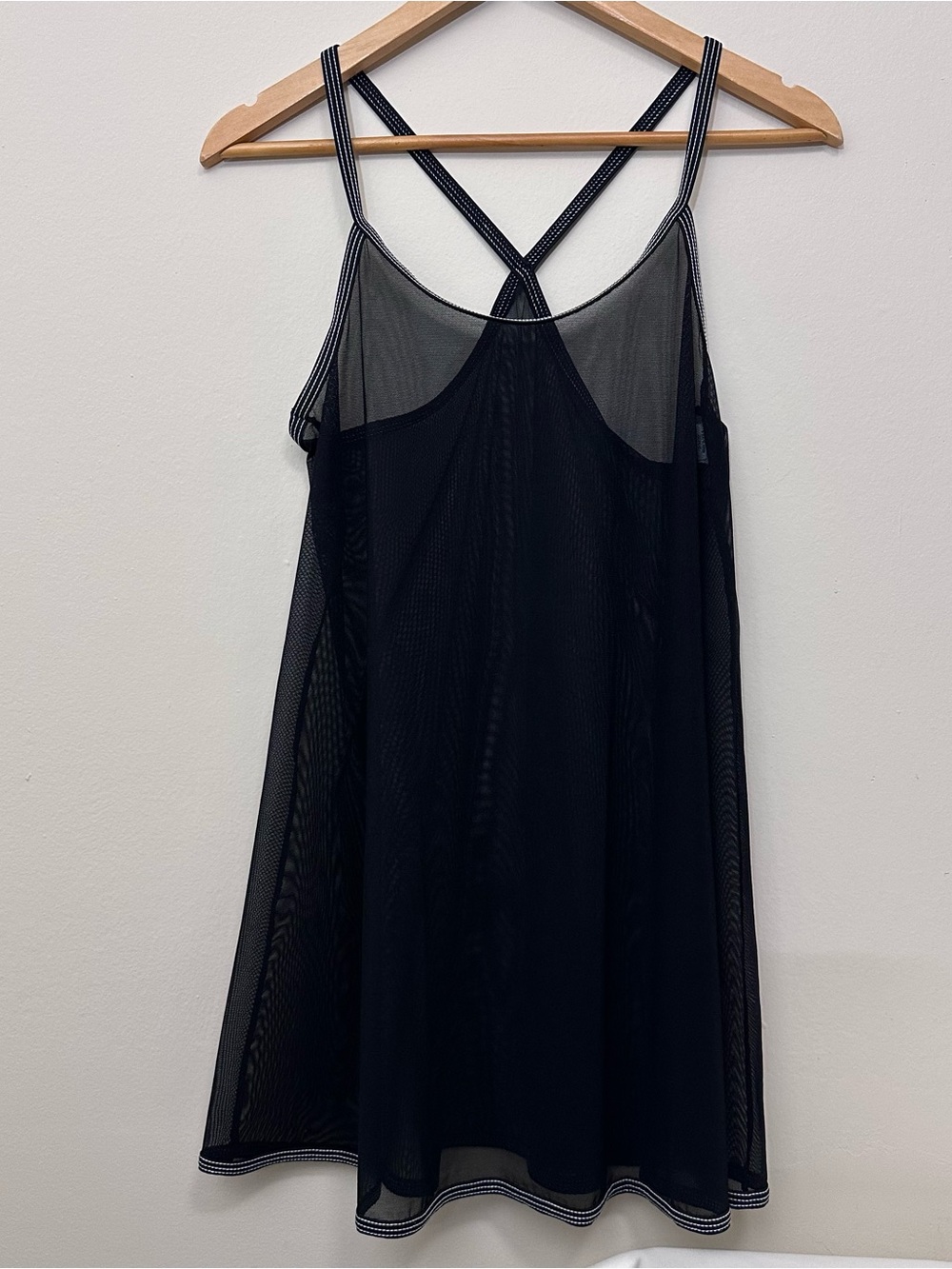 Karla colleto swinwear mesh cover-up dress black one size